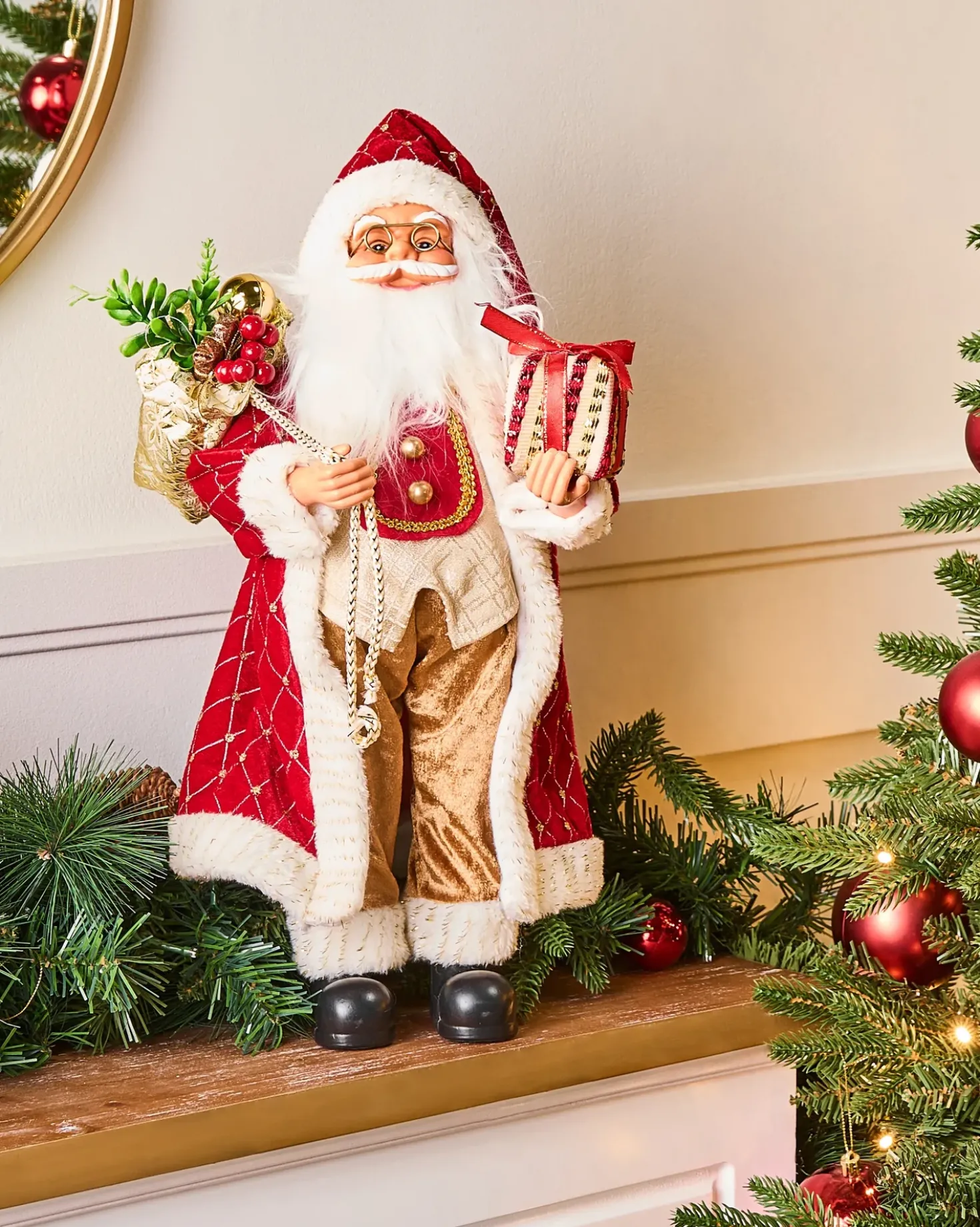 Decorazione natalizia RAMVATN Babbo Natale 44 cm Rosso