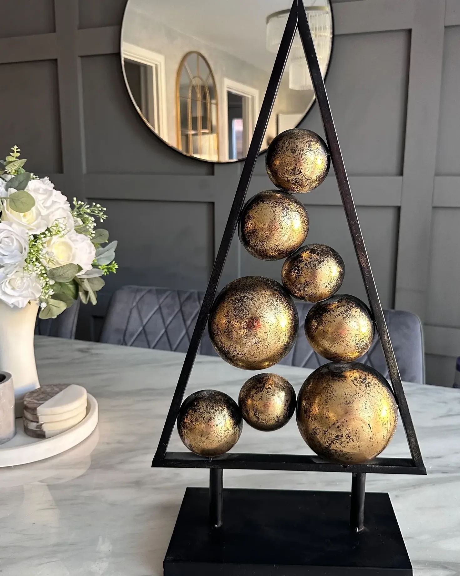 Decorazione natalizia RANUA Albero di Natale 65 cm Oro