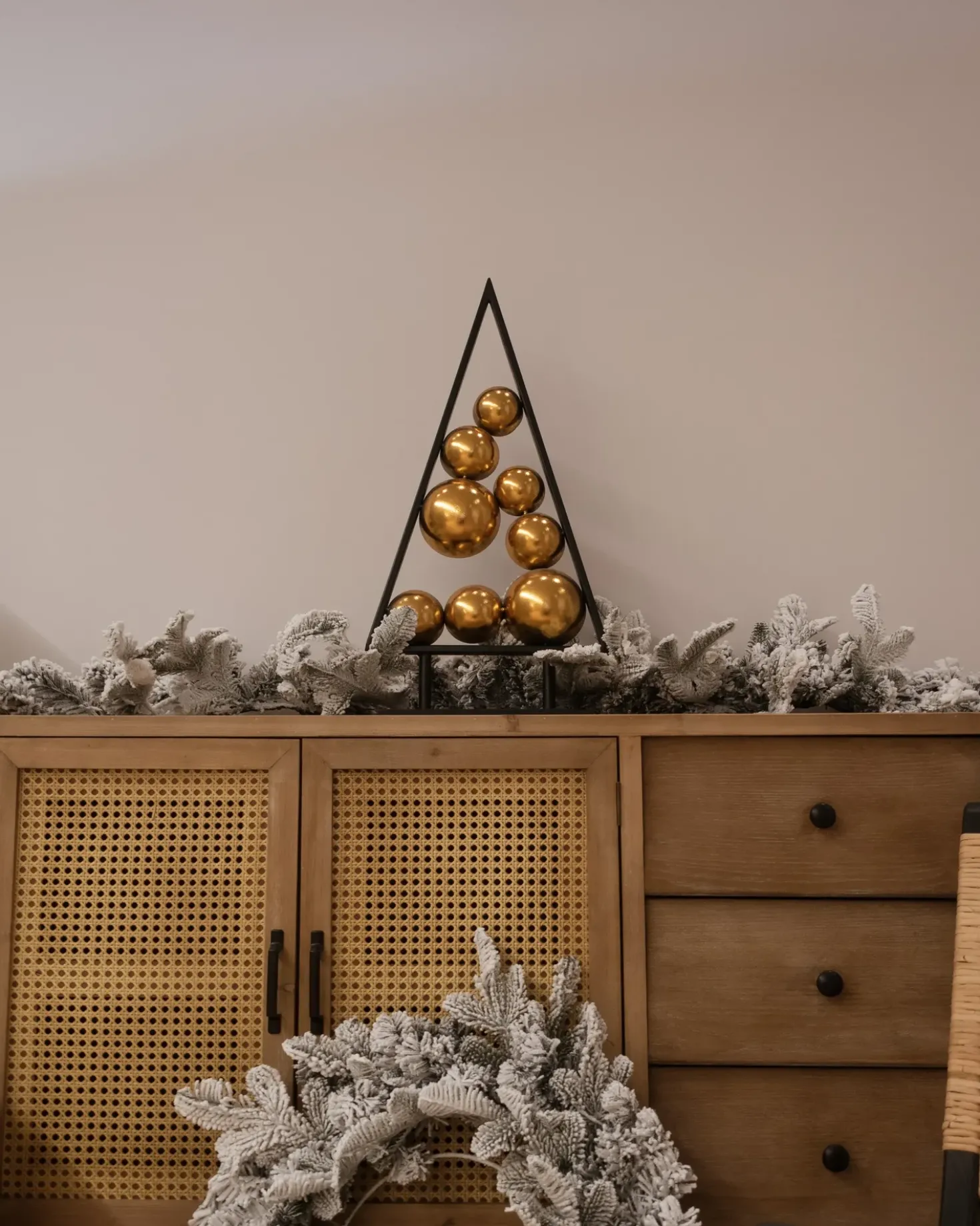 Decorazione natalizia RANUA Albero di Natale 65 cm Oro