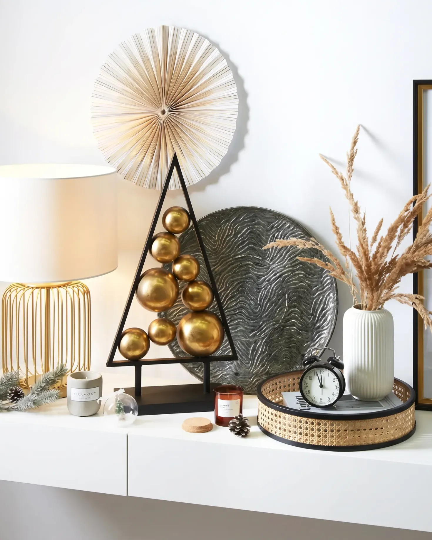 Decorazione natalizia RANUA Albero di Natale 65 cm Oro