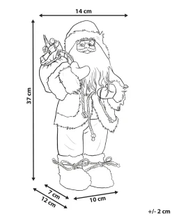 Decorazione natalizia SVARTEVATNET Babbo Natale 37 cm Marrone/Bianco