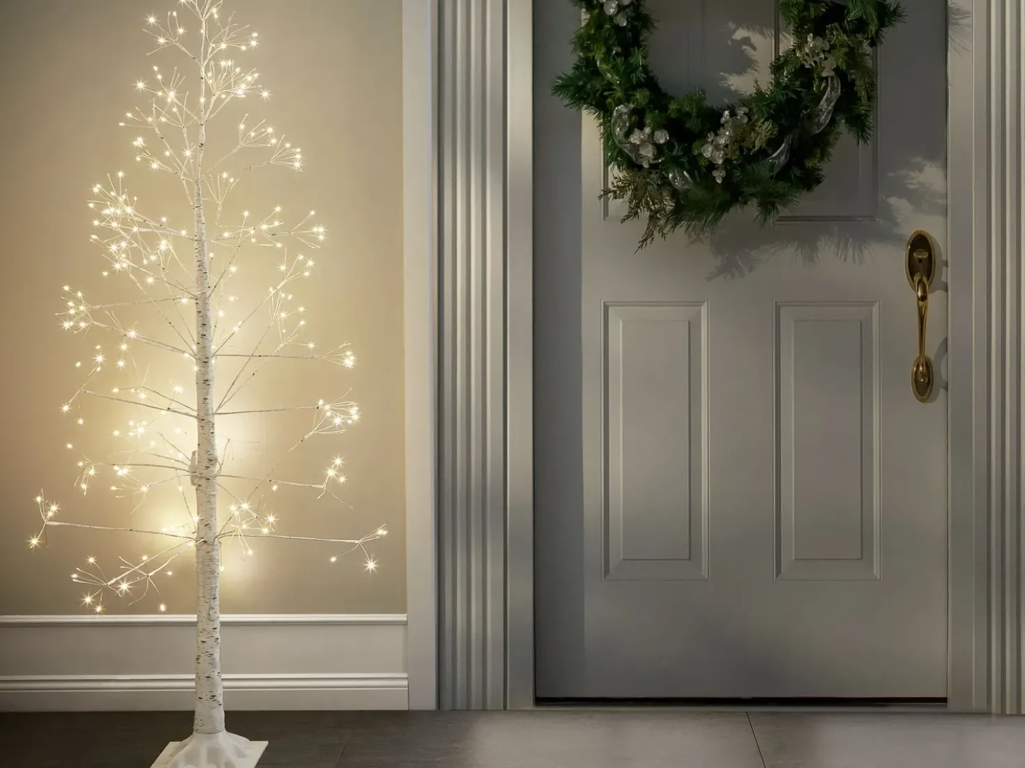 Decorazione per esterni LED ALBIONI Albero 180 cm Bianco