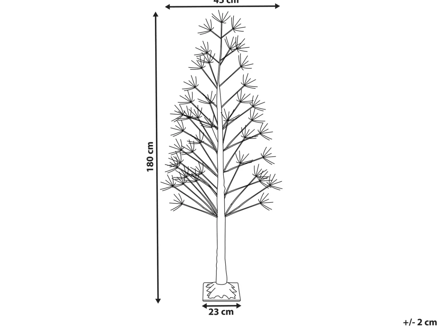 Decorazione per esterni LED ALBIONI Albero 180 cm Bianco