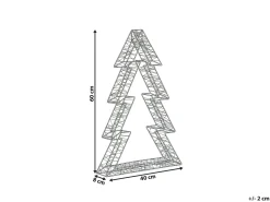 Decorazione per esterni LED AKERAN Albero di Natale 60 cm Argento