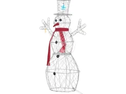Decorazione per esterni LED VASMAN Pupazzo di neve 93 cm Bianco