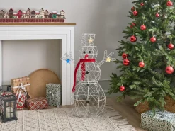 Decorazione per esterni LED VASMAN Pupazzo di neve 93 cm Bianco