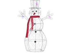 Decorazione per esterni LED VASMAN Pupazzo di neve 93 cm Bianco