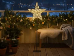 Decorazione per esterni LED SANNAN Stella 110 cm Nero