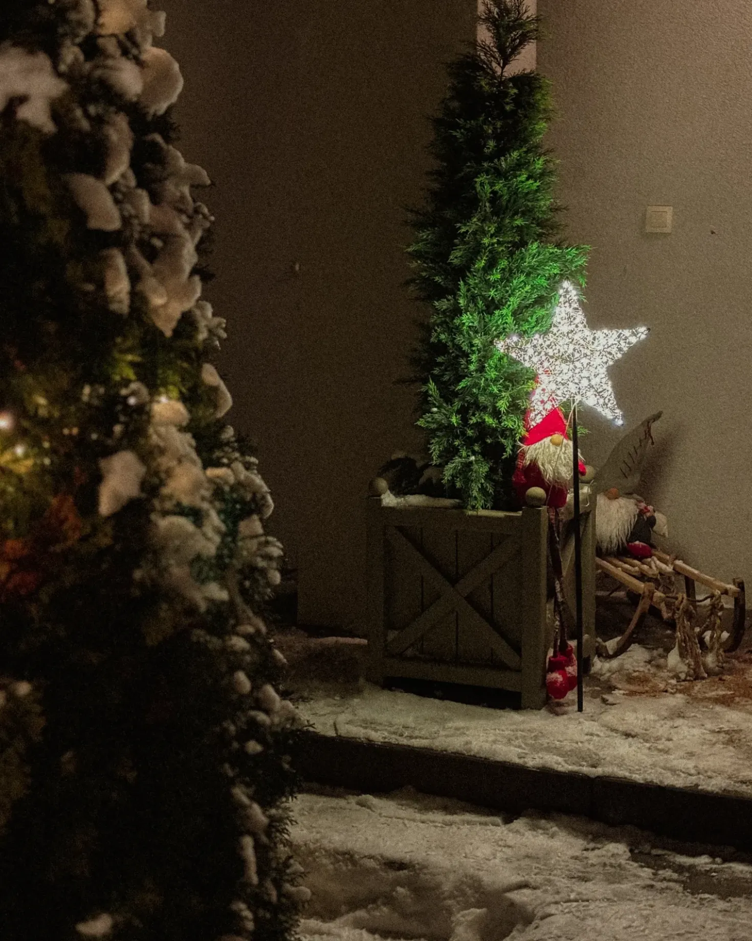Decorazione per esterni LED SANNAN Stella 110 cm Nero