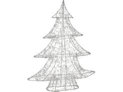 Decorazione per esterni LED BLONDUOS Albero di Natale 60 cm Argento