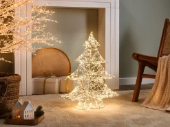 Decorazione per esterni LED BLONDUOS Albero di Natale 60 cm Argento