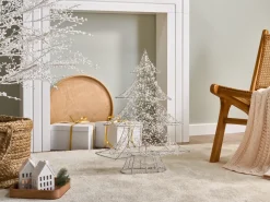 Decorazione per esterni LED BLONDUOS Albero di Natale 60 cm Argento