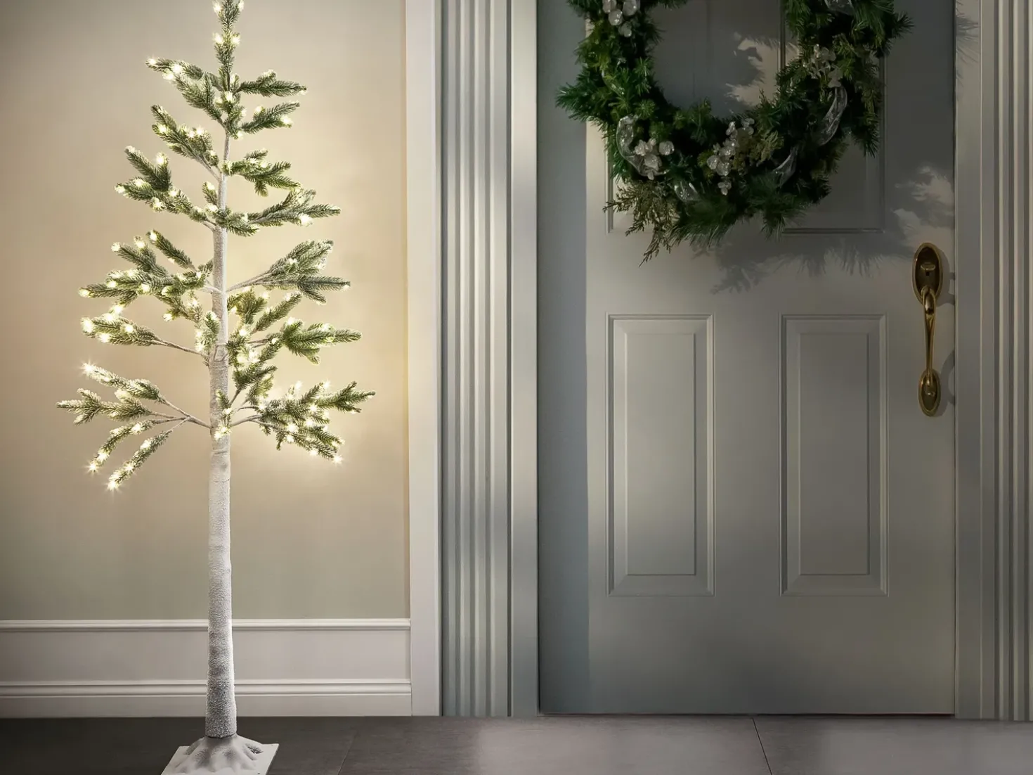 Decorazione per esterni LED ALBIONI Albero 180 cm Bianco