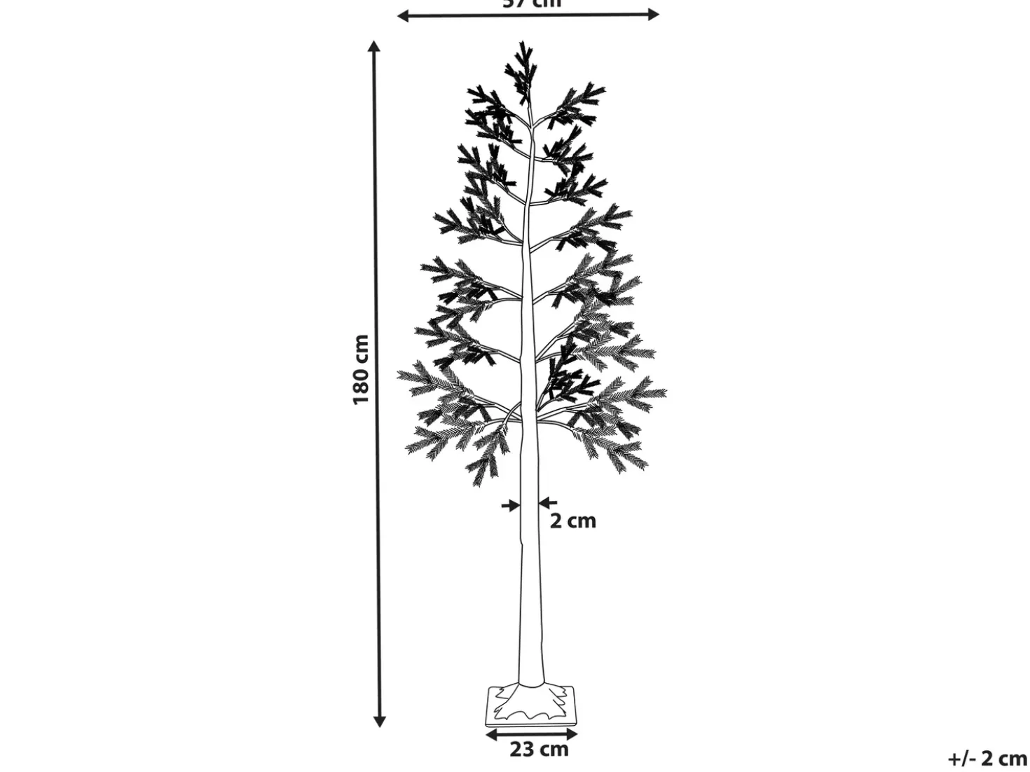 Decorazione per esterni LED ALBIONI Albero 180 cm Bianco