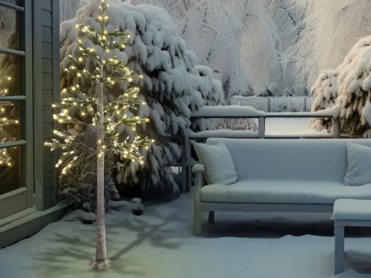 Decorazione per esterni LED ALBIONI Albero 180 cm Bianco