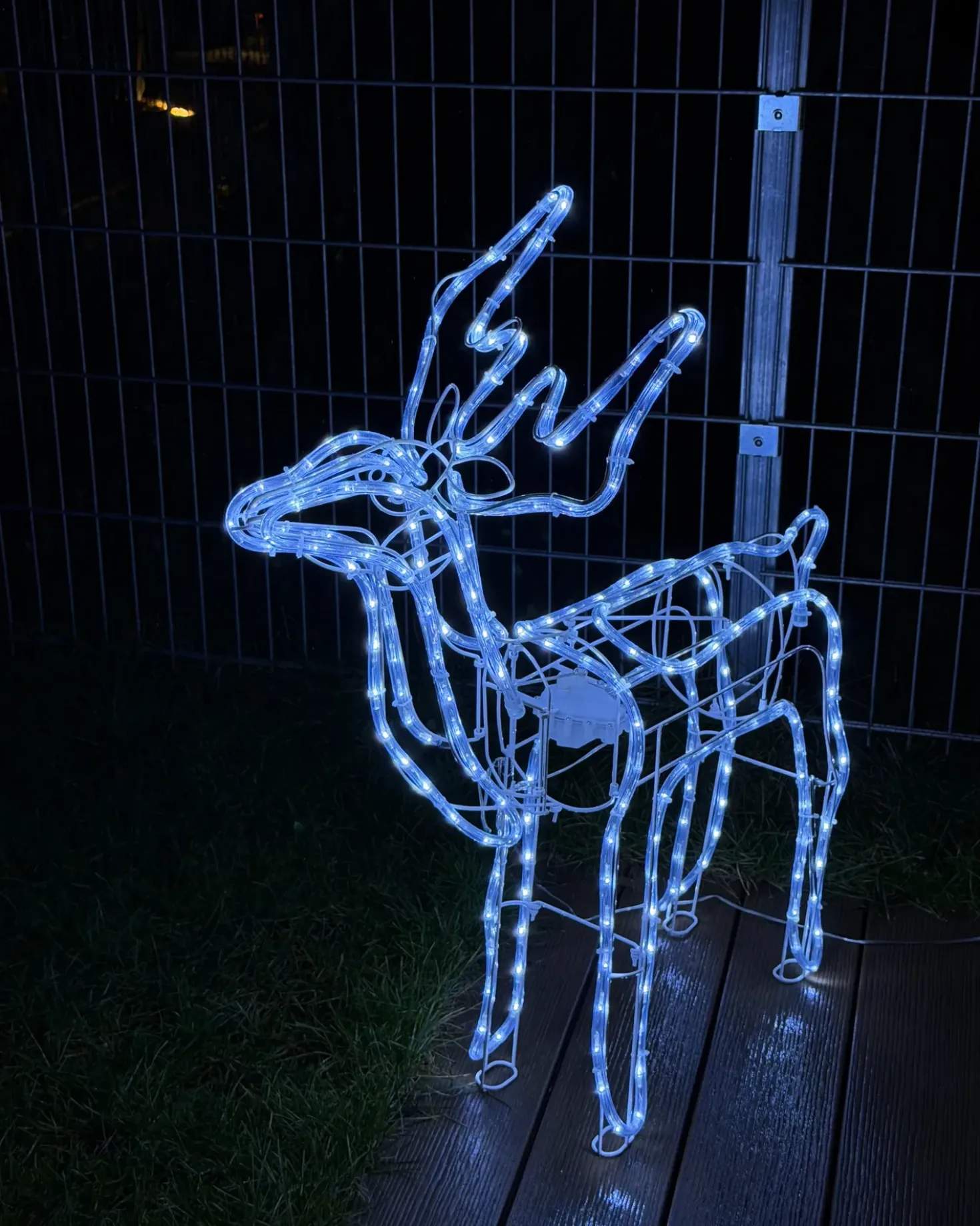 Decorazione per esterni LED INNNES Renna 94 cm Bianco