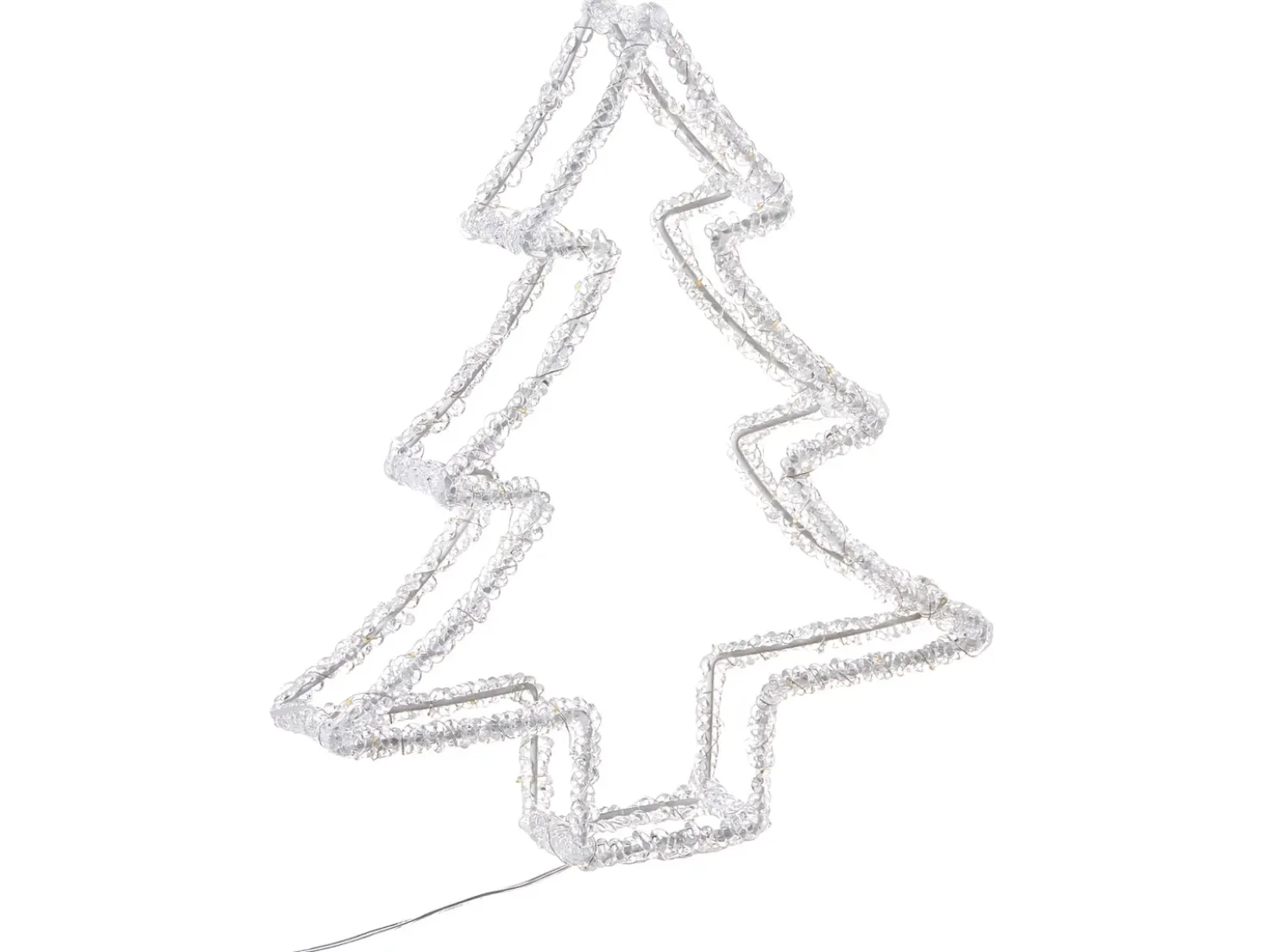 Decorazione per esterni LED OLBOAN Albero di Natale 34 cm Bianco