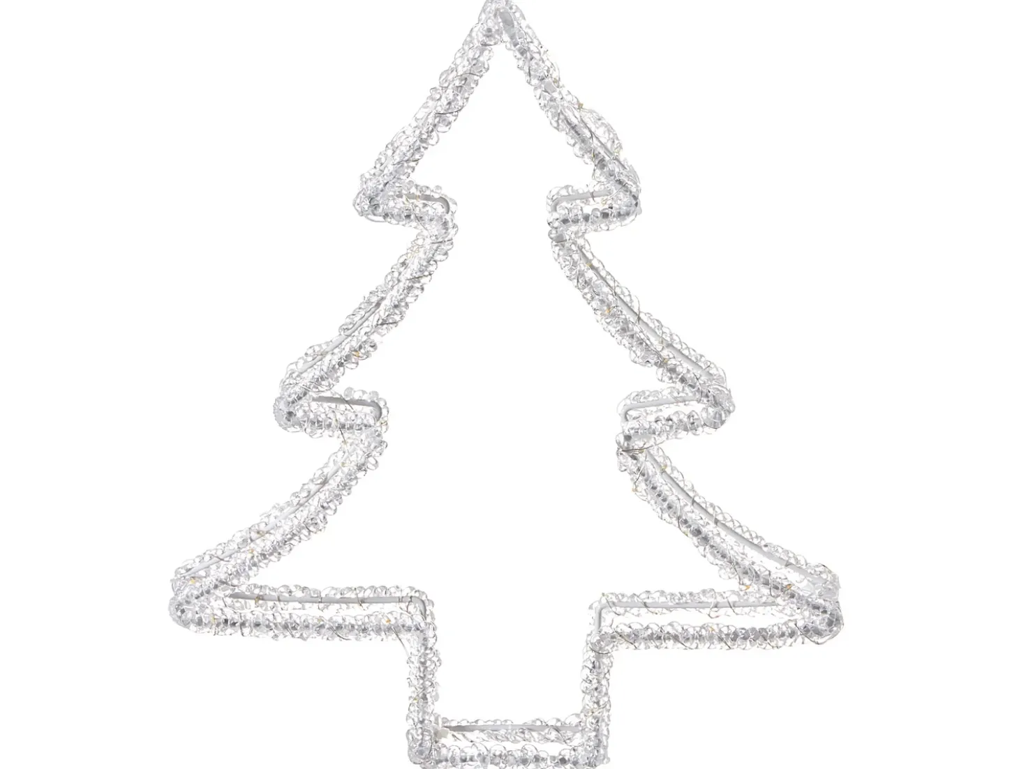 Decorazione per esterni LED OLBOAN Albero di Natale 34 cm Bianco