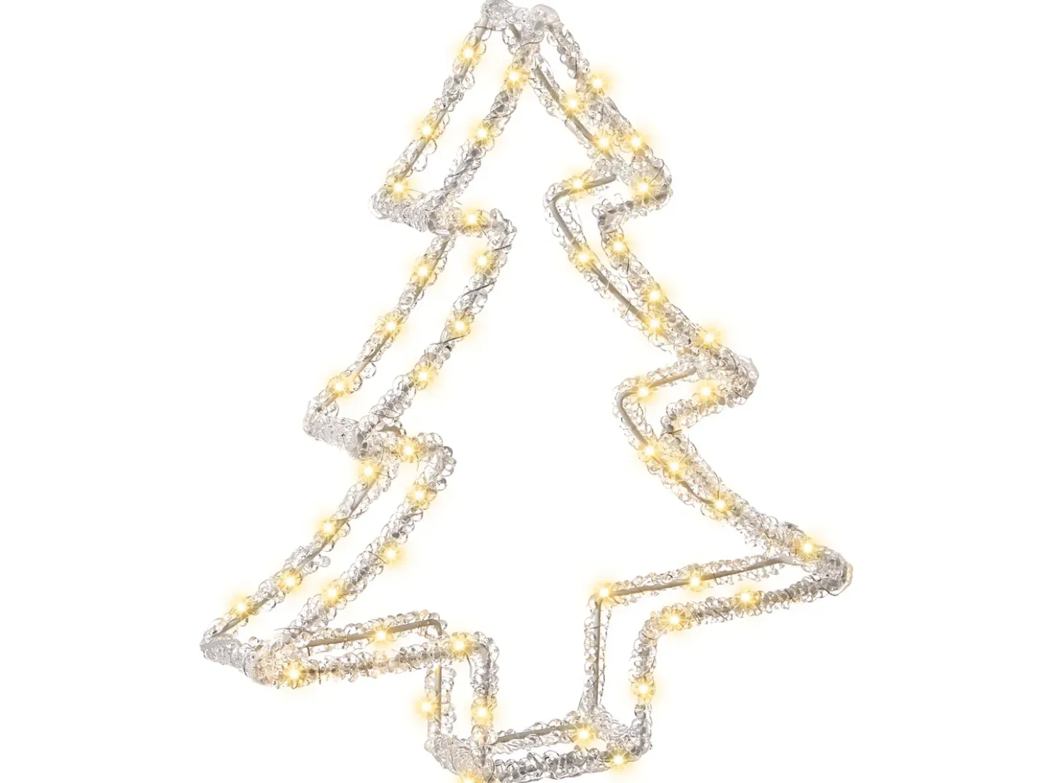 Decorazione per esterni LED OLBOAN Albero di Natale 34 cm Bianco