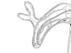 Decorazione per esterni LED KRISTNES Capriolo animato 53 cm Bianco