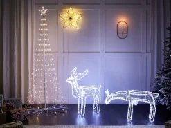Decorazione per esterni LED KRISTNES Capriolo animato 53 cm Bianco