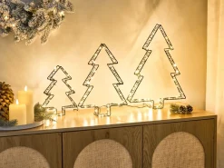 Decorazione per esterni LED LOFSEN Albero di Natale 45/35/25 cm Nero