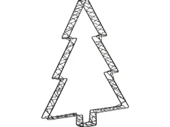 Decorazione per esterni LED LOFSEN Albero di Natale 45/35/25 cm Nero