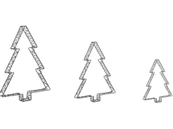 Decorazione per esterni LED LOFSEN Albero di Natale 45/35/25 cm Nero