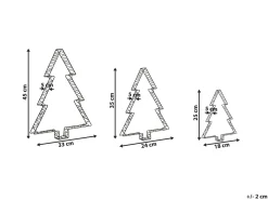 Decorazione per esterni LED LOFSEN Albero di Natale 45/35/25 cm Nero