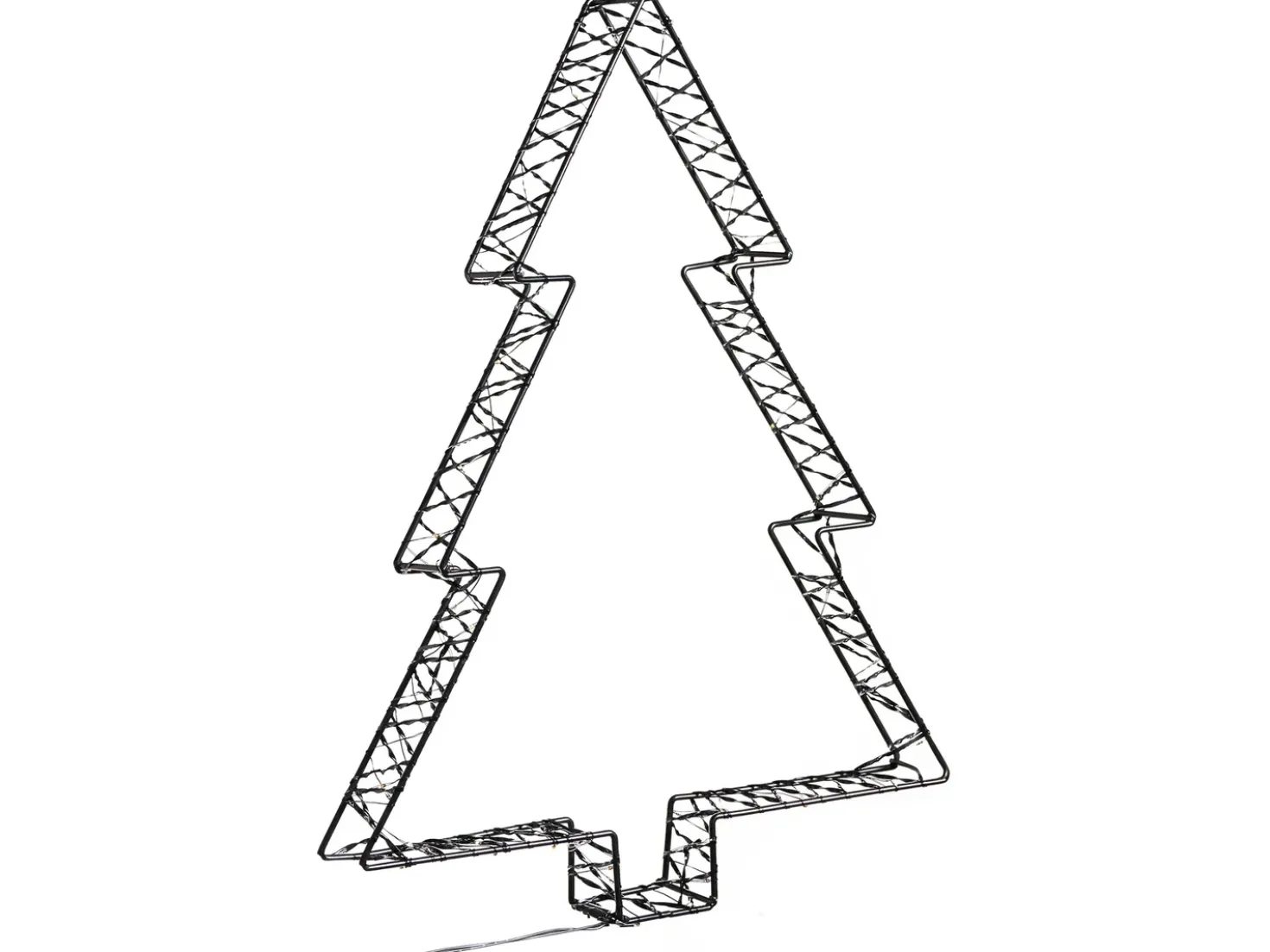 Decorazione per esterni LED LOFSEN Albero di Natale 45/35/25 cm Nero