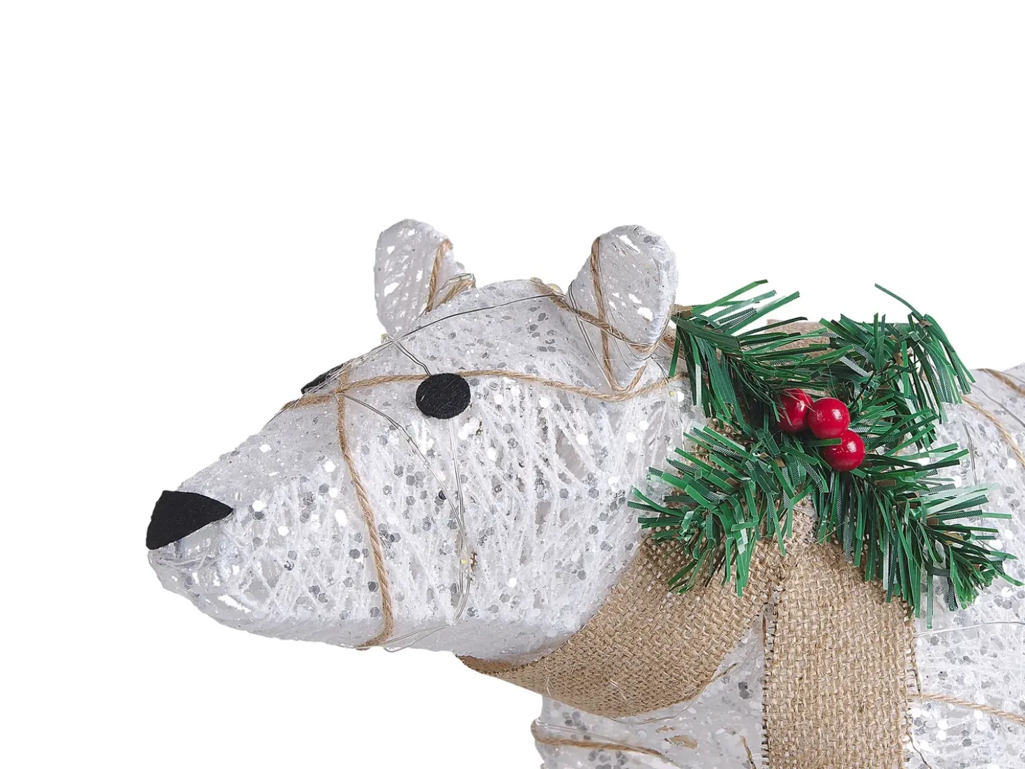 Decorazione per esterni LED SIVULA Orso 34 cm Bianco