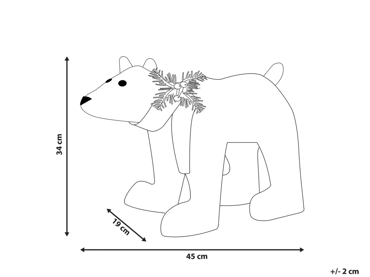 Decorazione per esterni LED SIVULA Orso 34 cm Bianco