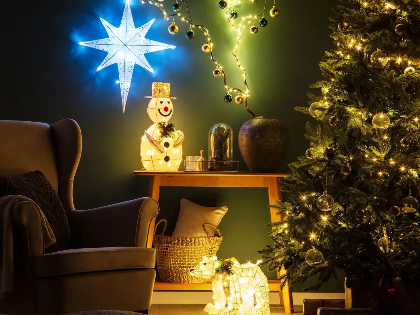 Decorazione per esterni LED SIVULA Orso 34 cm Bianco