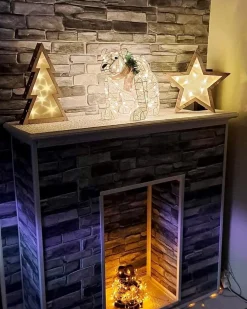 Decorazione per esterni LED SIVULA Orso 34 cm Bianco
