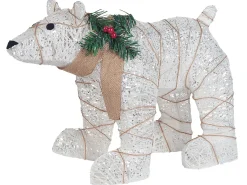 Decorazione per esterni LED SIVULA Orso 34 cm Bianco