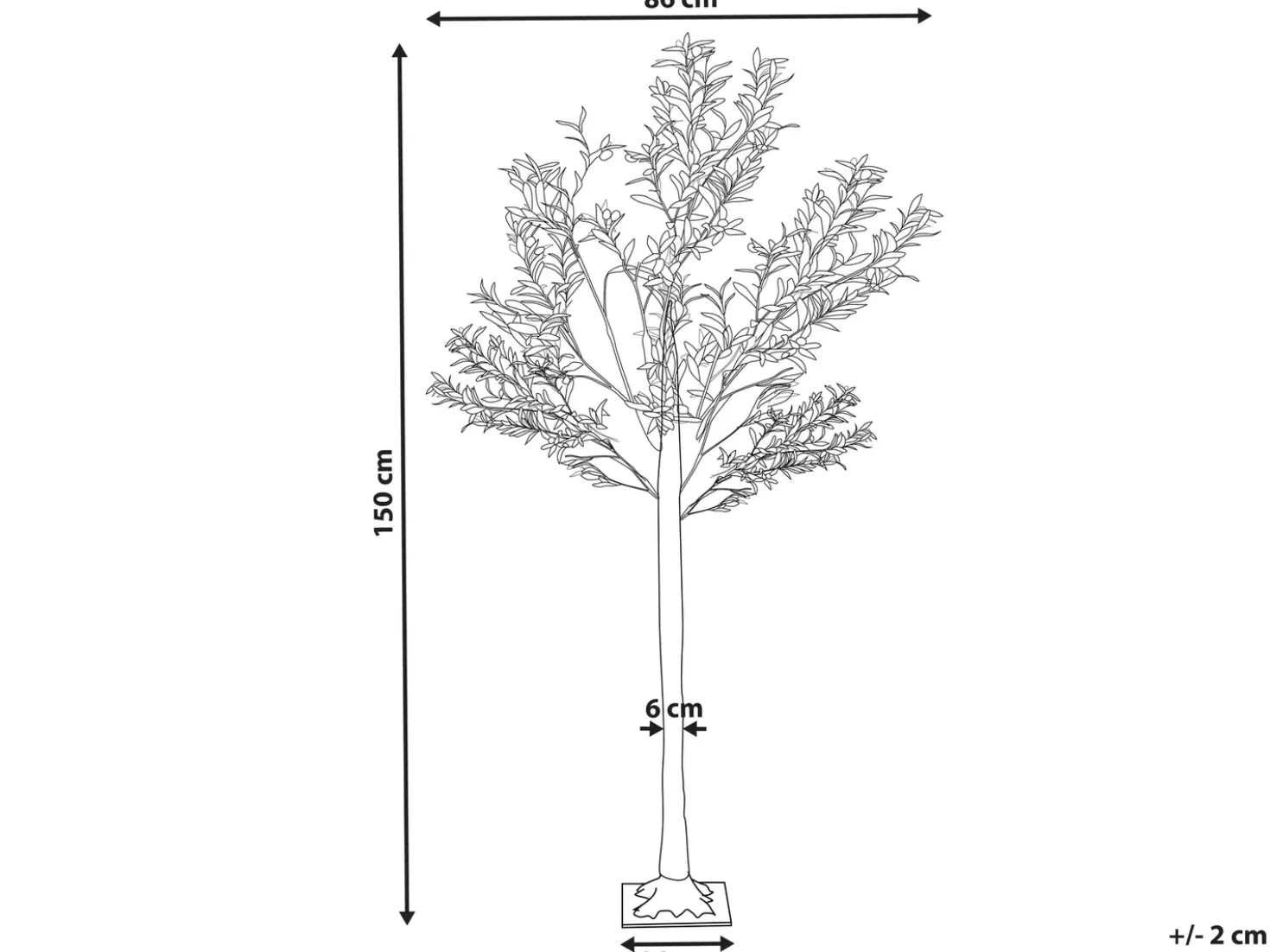 Decorazione per esterni LED MELAKKO Albero 150 cm Verde