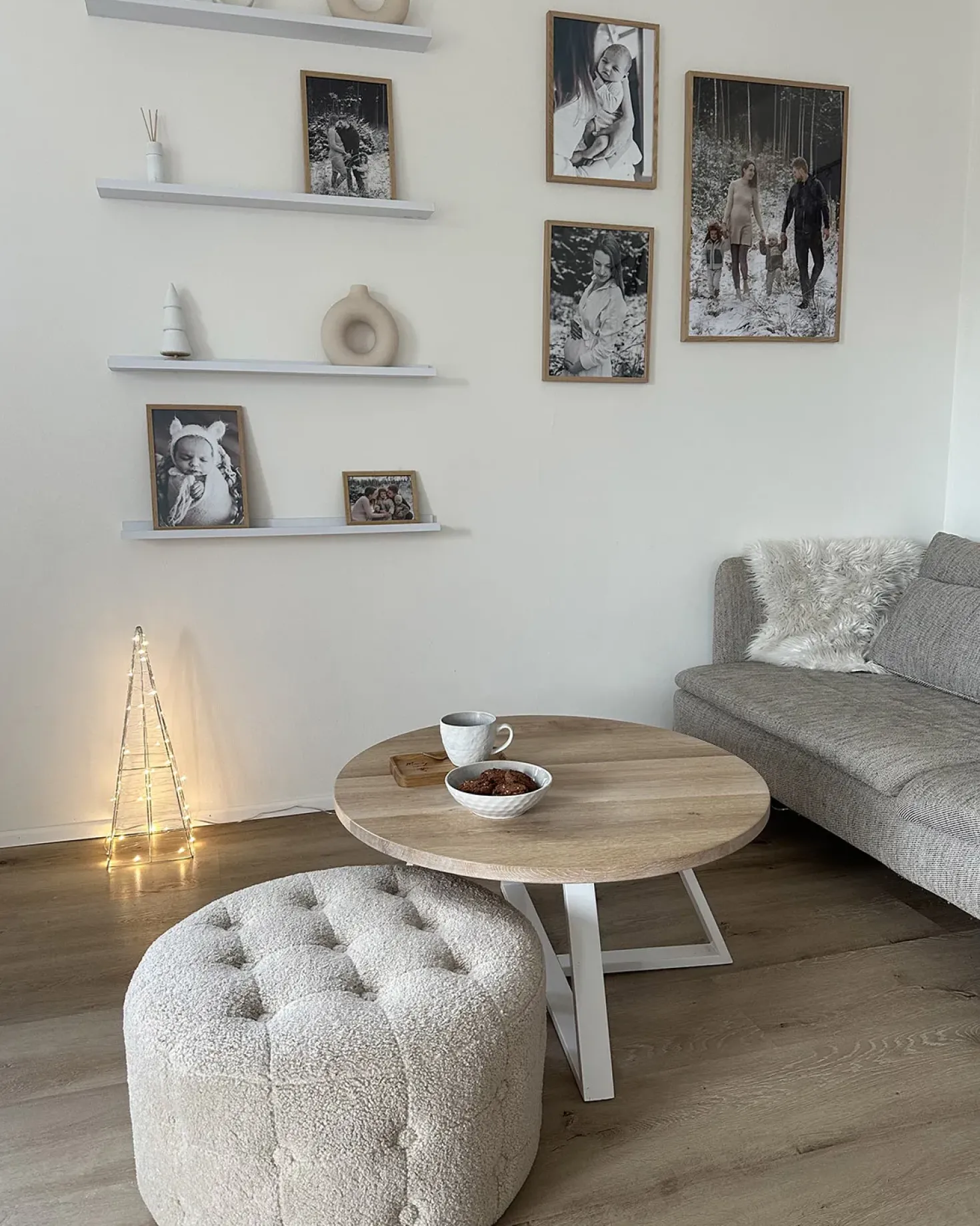 Decorazione per esterni LED PUKSALA Albero di Natale 60 cm Argento