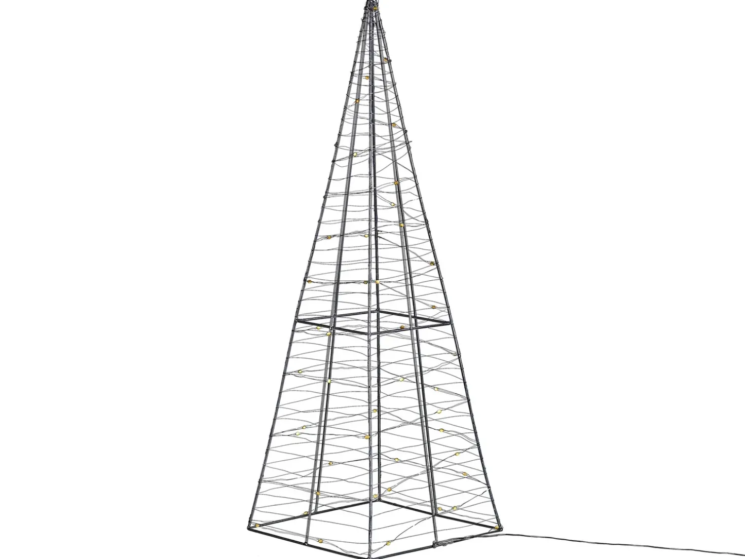 Decorazione per esterni LED PUKSALA Albero di Natale 60 cm Argento