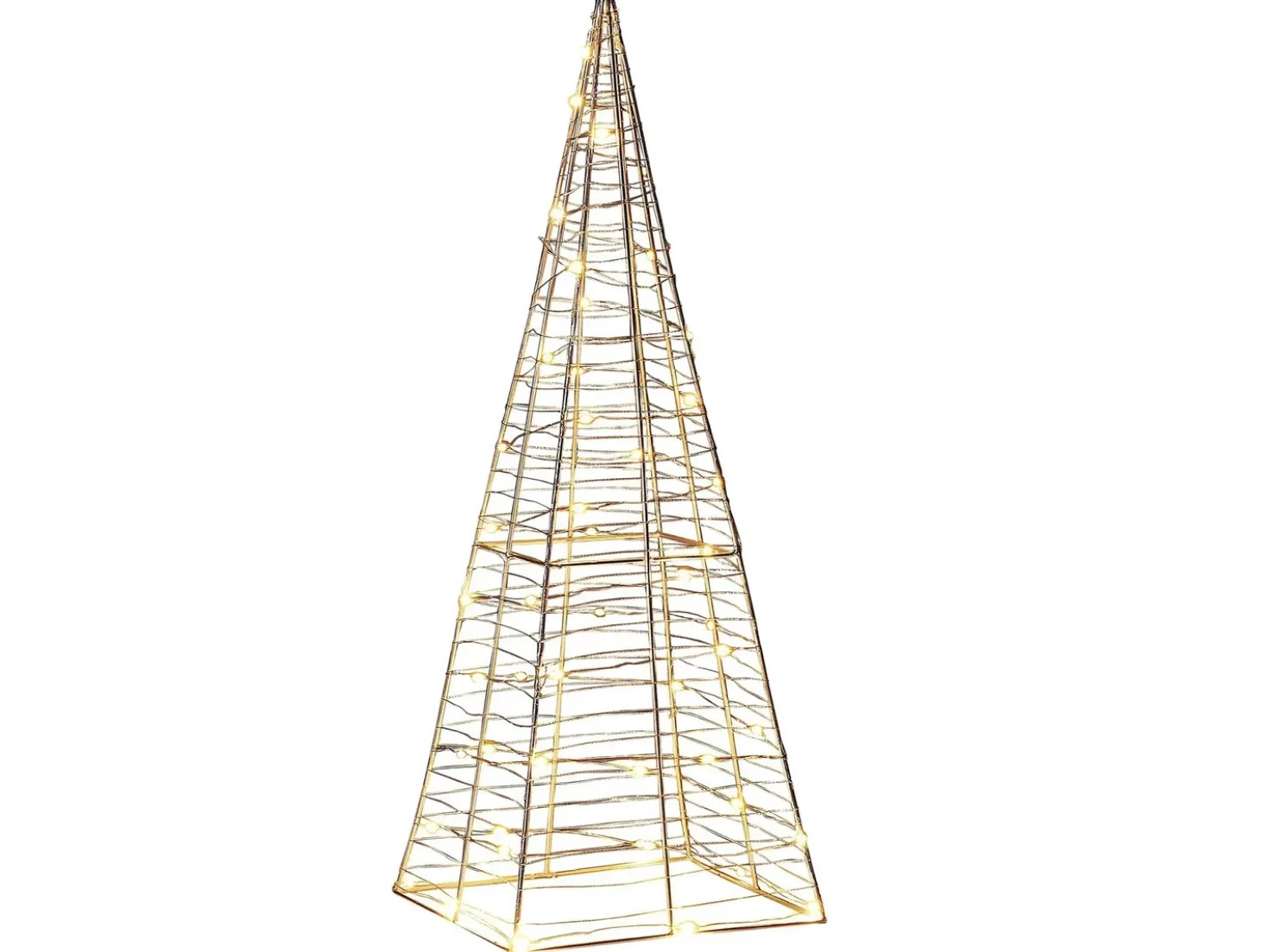 Decorazione per esterni LED PUKSALA Albero di Natale 60 cm Argento