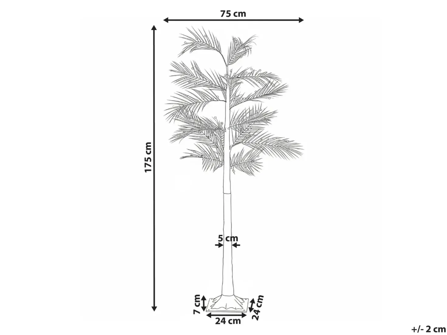 Decorazione per esterni LED PALJAVESI Albero 175 cm Oro