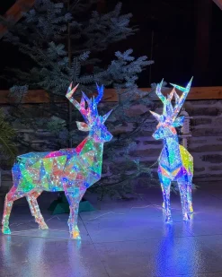 Decorazione per esterni LED POLARIS Renna 90 cm Multicolore