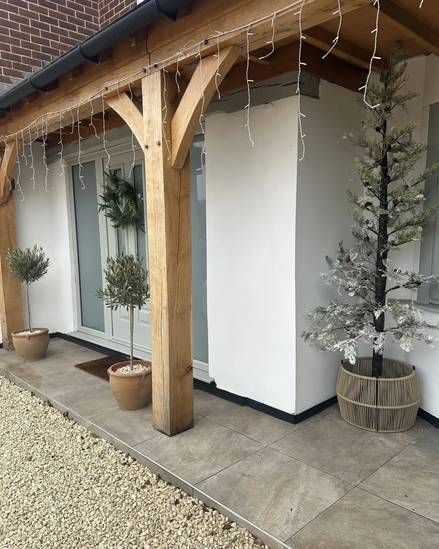 Decorazione per esterni LED GRENIVIK Albero di Natale 245 cm Bianco