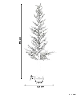 Decorazione per esterni LED GRENIVIK Albero di Natale 245 cm Bianco