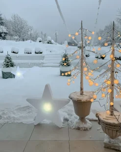 Decorazione per esterni LED HOLAR Albero di Natale 122 cm Bianco