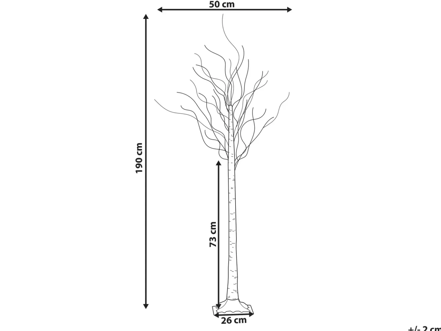 Decorazione per esterni LED LAPPI Albero di Natale 190 cm Bianco