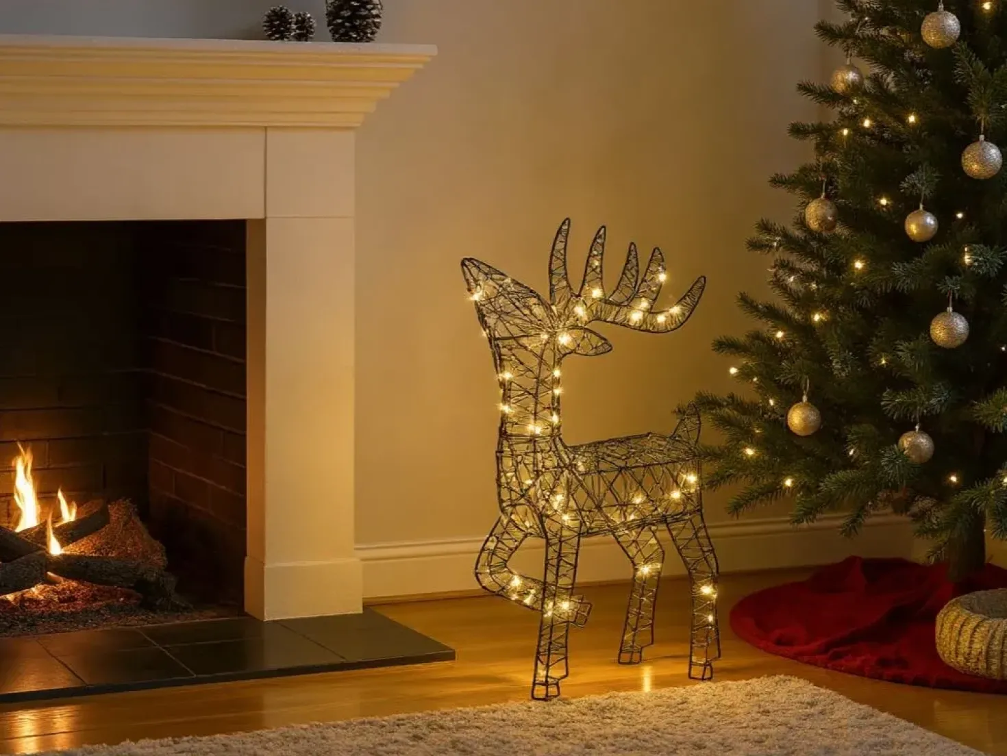 Decorazione per esterni LED RAVSJON Renna 58 cm Nero