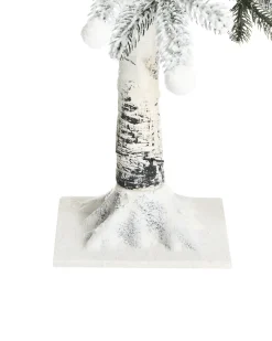 Decorazione per esterni LED HASSLAN Albero di Natale 125 cm Bianco