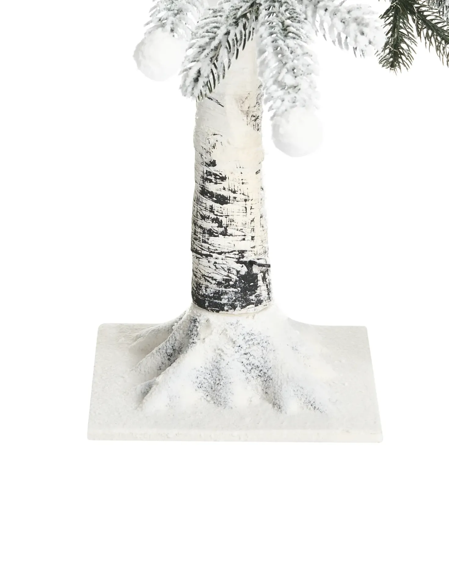 Decorazione per esterni LED HASSLAN Albero di Natale 125 cm Bianco