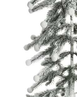Decorazione per esterni LED HASSLAN Albero di Natale 125 cm Bianco