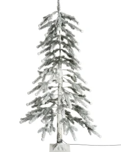 Decorazione per esterni LED HASSLAN Albero di Natale 125 cm Bianco